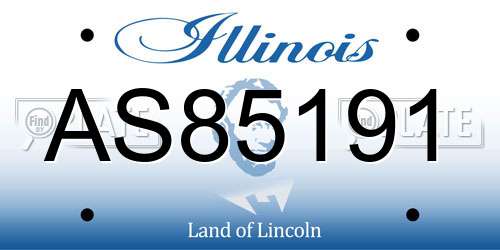 AS85191 Illinois License Plate