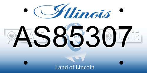 AS85307 Illinois License Plate