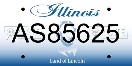 AS85625 Illinois License Plate