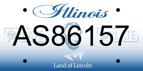 AS86157 Illinois License Plate