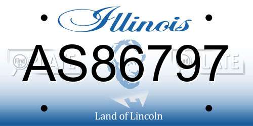AS86797 Illinois License Plate