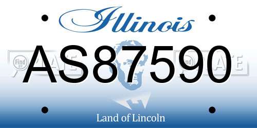 AS87590 Illinois License Plate