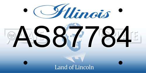 AS87784 Illinois License Plate