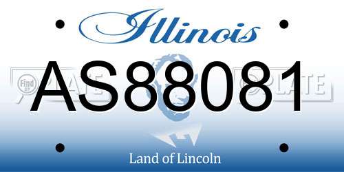 AS88081 Illinois License Plate