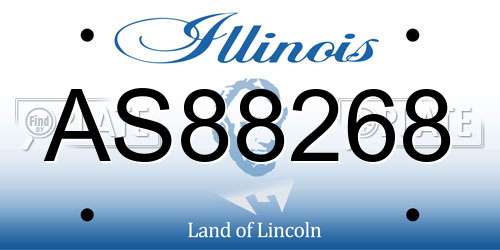 AS88268 Illinois License Plate