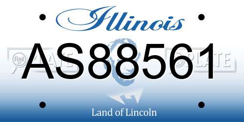 AS88561 Illinois License Plate