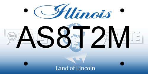 AS8T2M Illinois License Plate