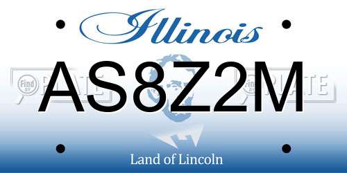 AS8Z2M Illinois License Plate