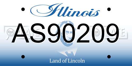 AS90209 Illinois License Plate
