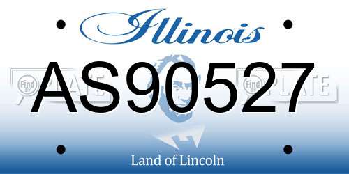 AS90527 Illinois License Plate