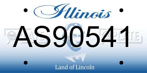 AS90541 Illinois License Plate