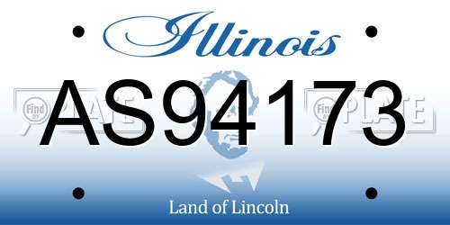 AS94173 Illinois License Plate