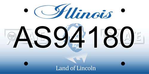 AS94180 Illinois License Plate