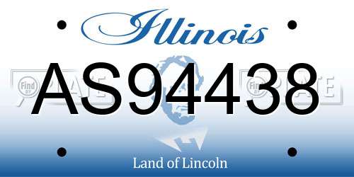 AS94438 Illinois License Plate