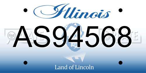 AS94568 Illinois License Plate