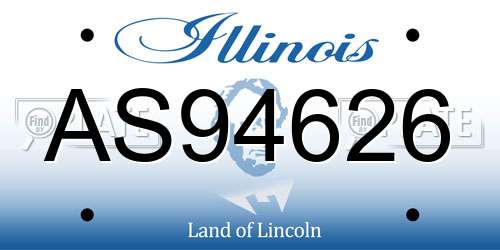 AS94626 Illinois License Plate
