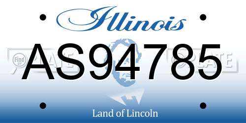 AS94785 Illinois License Plate