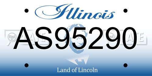 AS95290 Illinois License Plate