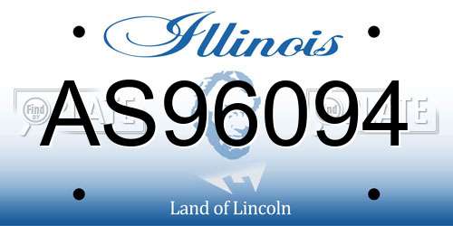 AS96094 Illinois License Plate