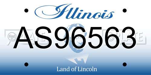 AS96563 Illinois License Plate
