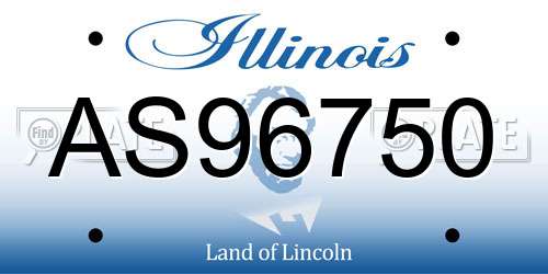 AS96750 Illinois License Plate