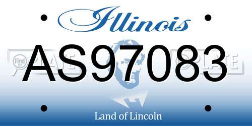 AS97083 Illinois License Plate