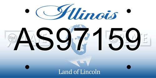 AS97159 Illinois License Plate