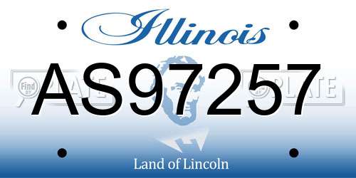 AS97257 Illinois License Plate