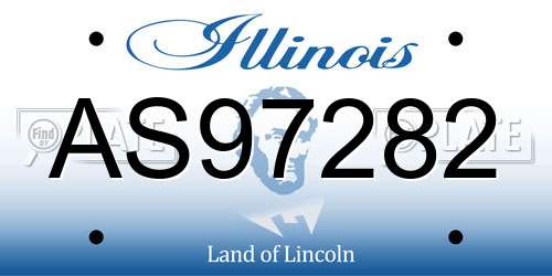 AS97282 Illinois License Plate