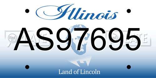 AS97695 Illinois License Plate