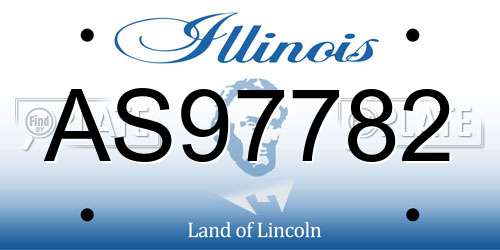 AS97782 Illinois License Plate