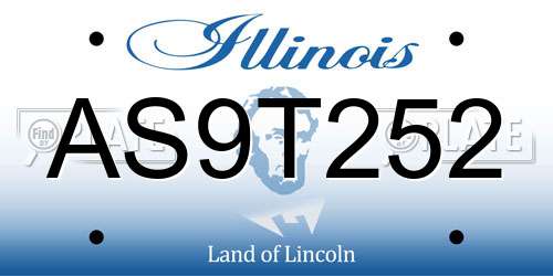 AS9T252 Illinois License Plate