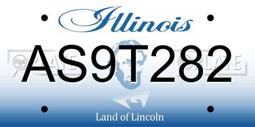 AS9T282 Illinois License Plate