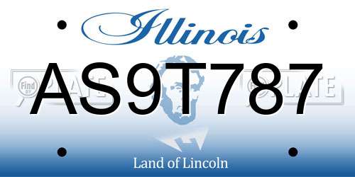 AS9T787 Illinois License Plate
