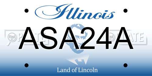 ASA24A Illinois License Plate