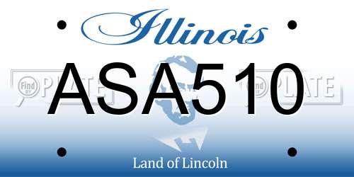 ASA510 Illinois License Plate