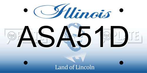 ASA51D Illinois License Plate