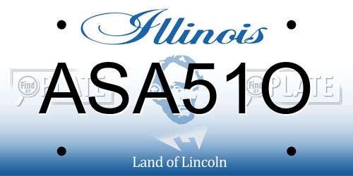 ASA51O Illinois License Plate