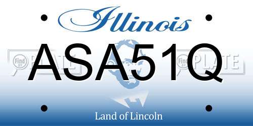 ASA51Q Illinois License Plate