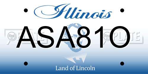 ASA81O Illinois License Plate