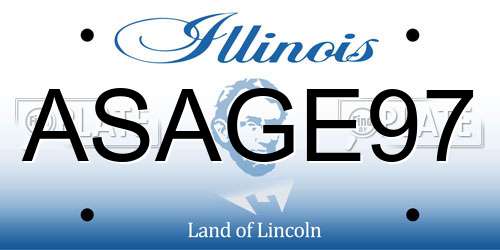 ASAGE97 Illinois License Plate