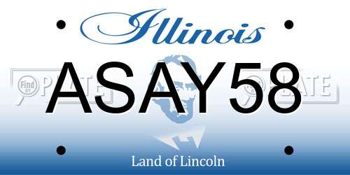 ASAY58 Illinois License Plate