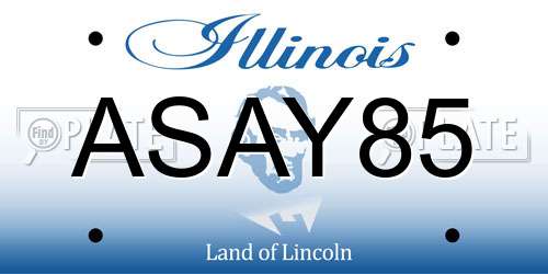 ASAY85 Illinois License Plate