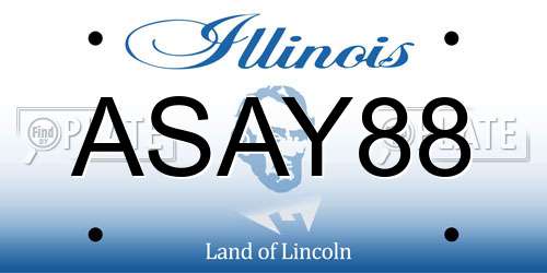 ASAY88 Illinois License Plate