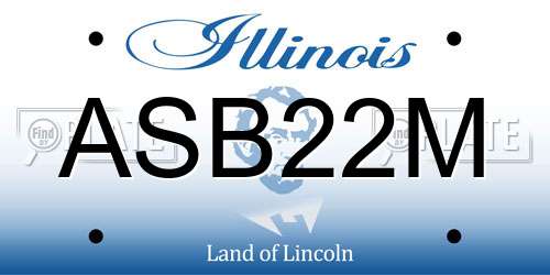 ASB22M Illinois License Plate