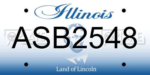ASB2548 Illinois License Plate