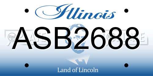ASB2688 Illinois License Plate