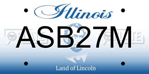 ASB27M Illinois License Plate