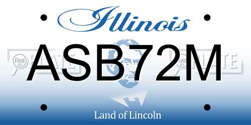 ASB72M Illinois License Plate