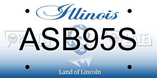 ASB95S Illinois License Plate
